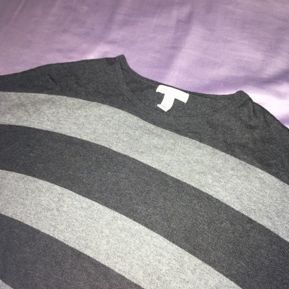Grey Striped Sweater Half Sleeve - Picture 2 of 2